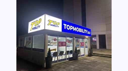 Top Rent a Car, Летище Варна - Светеща рекламна табела от винил