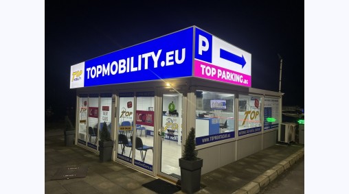 Top Rent a Car, Летище Варна - Светеща рекламна табела от винил