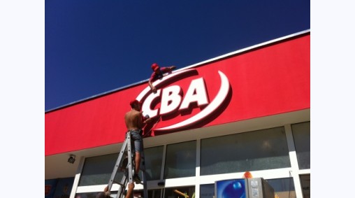 Магазин CBA, кв. Владиславово, Варна - Обемни светещи букви